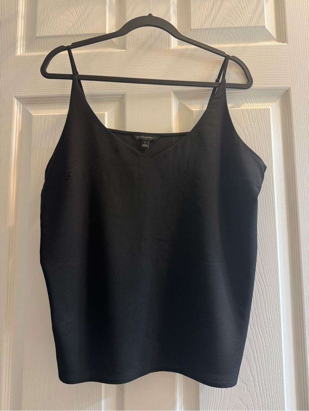 Banana Republic Factory Black V-Neck Spaghetti Strap Camisole